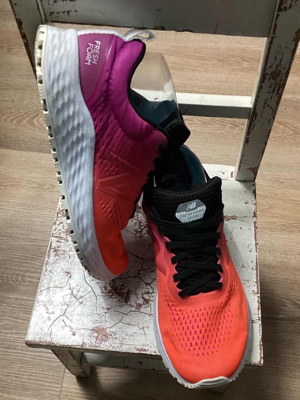New Balance Women's WARISTB3 Fresh Foam Arishi v3 Orang Pink Knit Mesh M8 W7.6